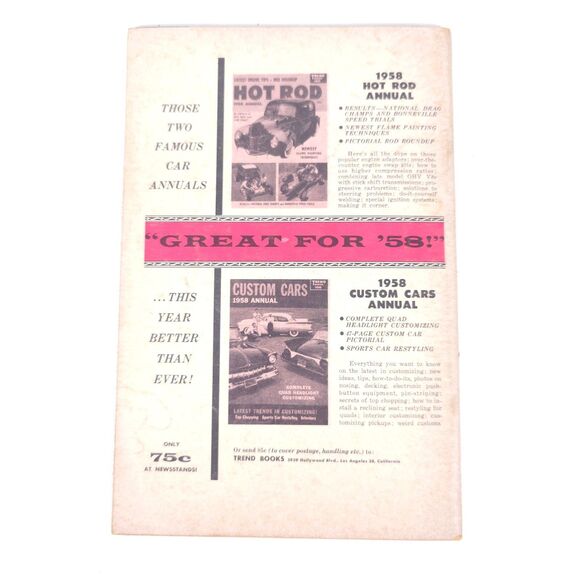 VTG Rod & Custom Magazine March 1958 Advertising '50 Ford Garage Art No Label - Picture 7 of 7
